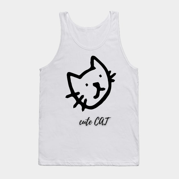 vintage cat Tank Top by teeforyou47